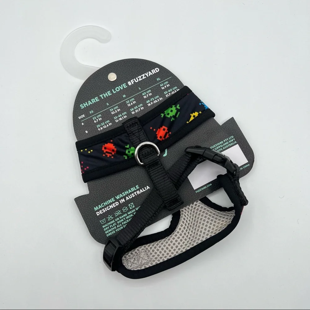 Fuzz Yard Arcade Game Print Dog Harness Dog’s Size Small